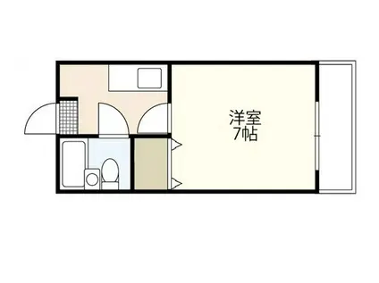 KENSEI9(ワンルーム/3階)の間取り写真