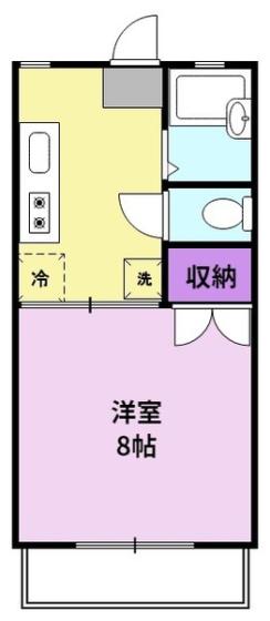 タカシマハイツ(1K/1階)の間取り写真