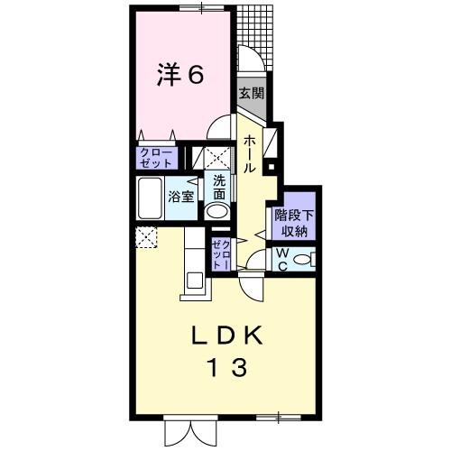 ガーデンヒルズ(1LDK/1階)の間取り写真