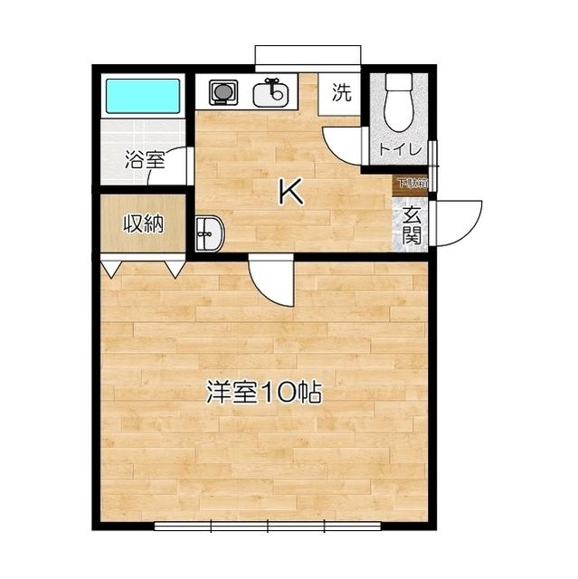 アパートIZUMI(1K/1階)の間取り写真