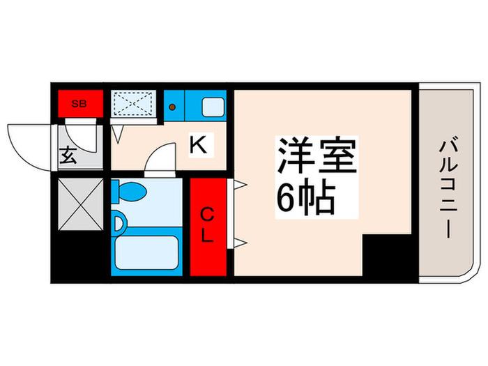 ライオンズマンション西日暮里北(1K/2階)の間取り写真