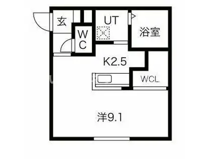 KENT COLLECTIONIII(1K/3階)の間取り写真