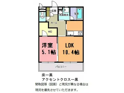 PREMIUM 30DOORS(1LDK/2階)の間取り写真