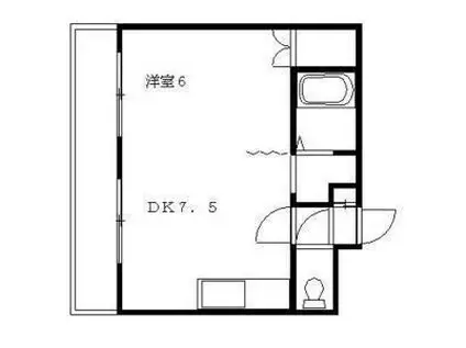 102松井ビル(1DK/1階)の間取り写真