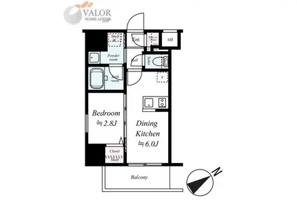 ARCOBALENOKAWASAKI(1DK/10階)の間取り写真