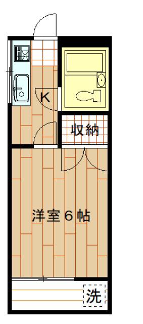 ユーハイム和光(1K/1階)の間取り写真