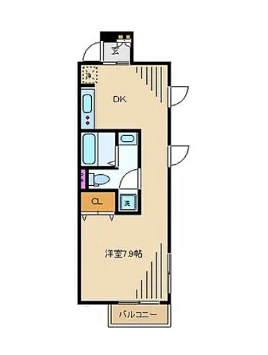 ベルアルシェ東高円寺(1DK/1階)の間取り写真
