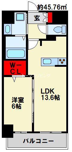 シズカビルディング白銀(1LDK/9階)の間取り写真