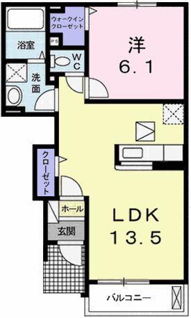 VIGOR12 II(1LDK/1階)の間取り写真