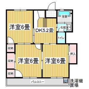 今枝マンション(3DK/1階)の間取り写真