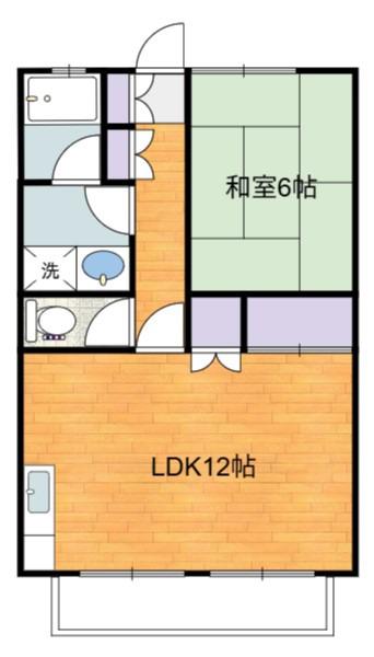 山和ハイツ5(1LDK/1階)の間取り写真