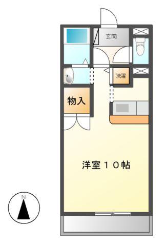 コッジィーコートFUKATA(ワンルーム/1階)の間取り写真
