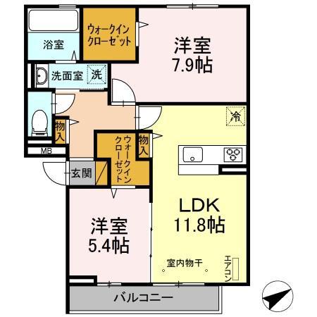 パークタウン(2LDK/3階)の間取り写真