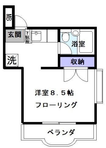 ゴールドファイブ成城(ワンルーム/3階)の間取り写真