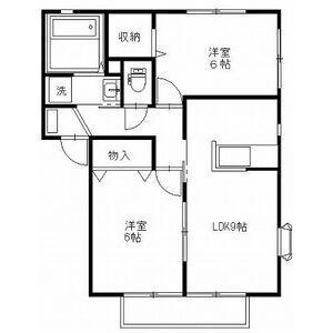 ハイツ・シャルムB(2LDK/1階)の間取り写真