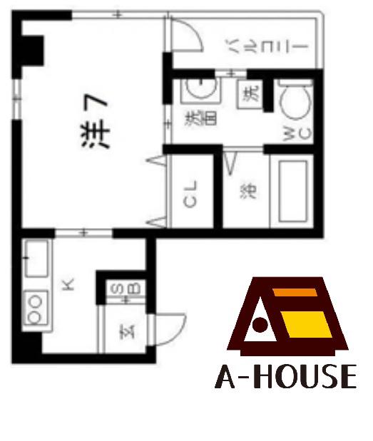 ベルエール天王寺(ワンルーム/3階)の間取り写真