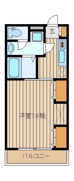 アセット田無(1K/3階)の間取り写真