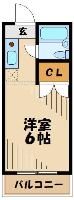 グリーンヒルズ多摩センター(ワンルーム/1階)の間取り写真