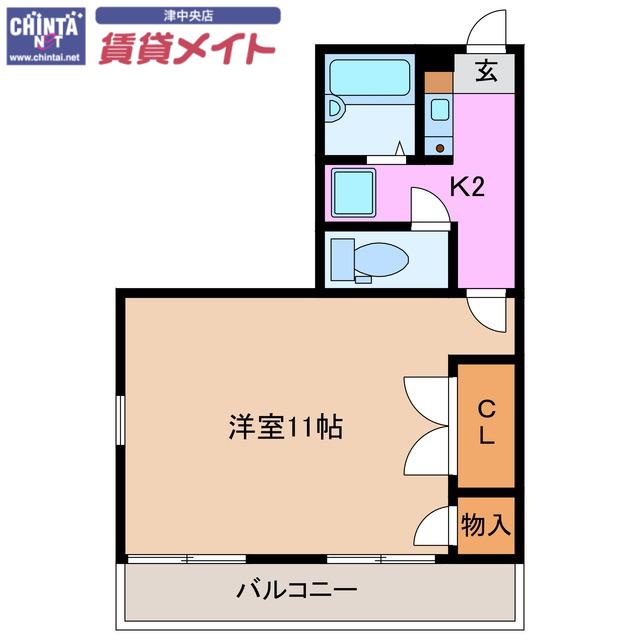 パレスショーワ(1K/2階)の間取り写真
