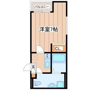 アルカンシエルREN I(1K/2階)の間取り写真