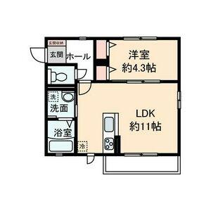 エスペランサ(1LDK/2階)の間取り写真