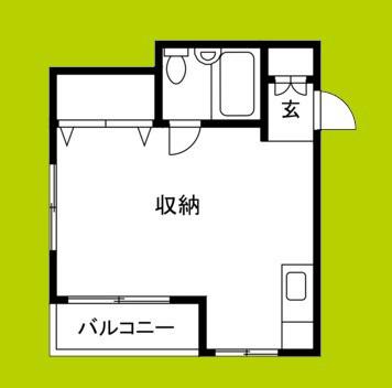 土井マンション(ワンルーム/2階)の間取り写真