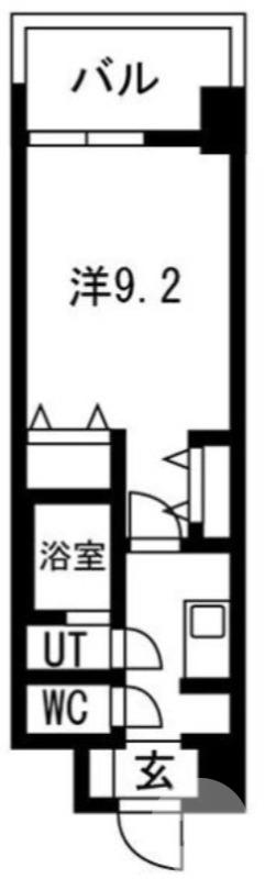 グリュックメゾン(1K/4階)の間取り写真
