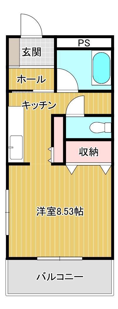 ボナールMIYAGI弐番館(1K/3階)の間取り写真