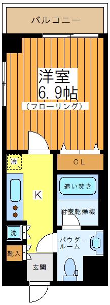 フェニシア学芸大学(1K/3階)の間取り写真