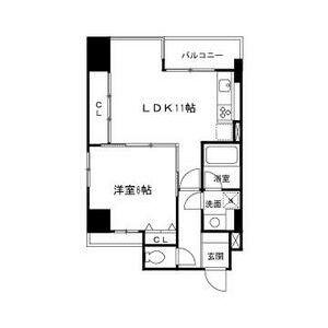 K-CRAFTUMEDA161(1LDK/8階)の間取り写真
