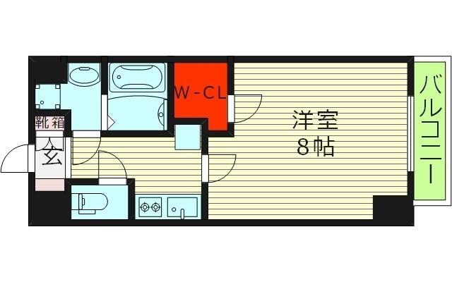 SPコート大阪城東(1K/8階)の間取り写真