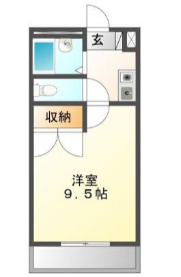 MORRIS(1K/1階)の間取り写真
