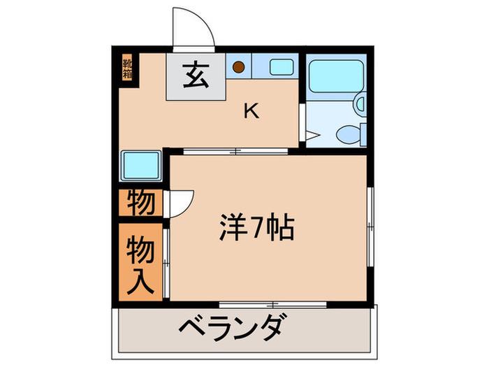シオンツカグチ(1K/4階)の間取り写真