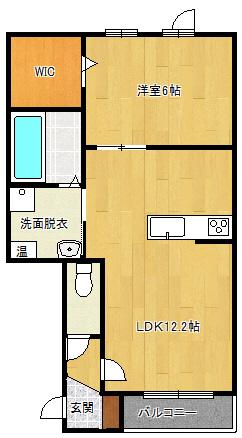 リヴェールT(1LDK/1階)の間取り写真