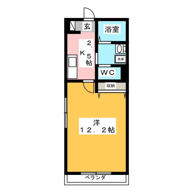 コミタス三ツ沢(1K/3階)の間取り写真
