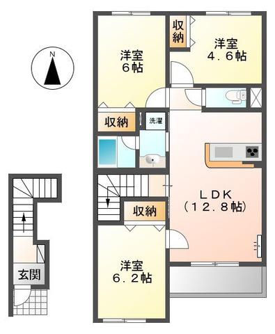 アルク・サーノ(3LDK/2階)の間取り写真