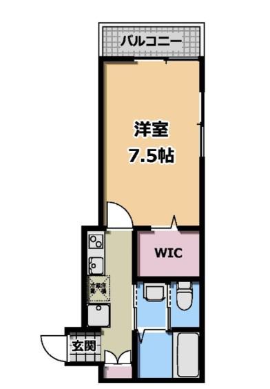 プリマヴェーラ(1K/2階)の間取り写真