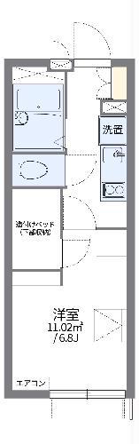 レオパレスアピラ(1K/1階)の間取り写真