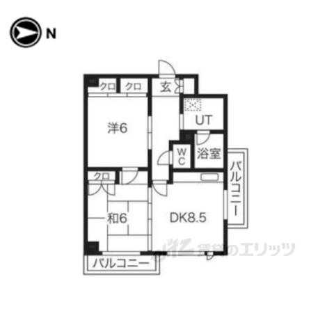ファミールT.C ACT2(2LDK/2階)の間取り写真