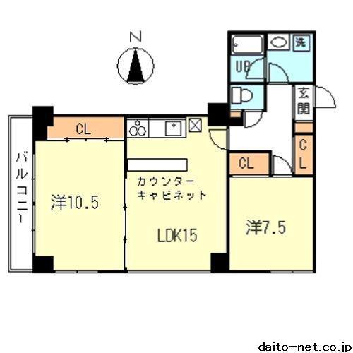コートシルバーストーン(2LDK/1階)の間取り写真