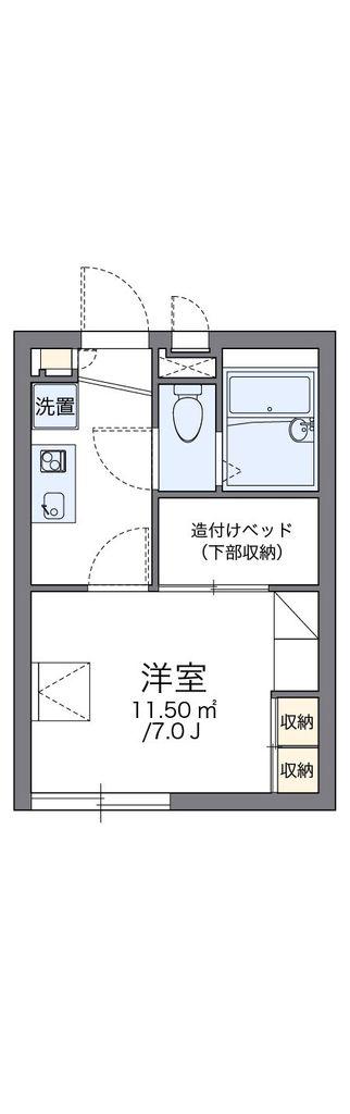 レオパレスフォレタキノイ(1K/2階)の間取り写真