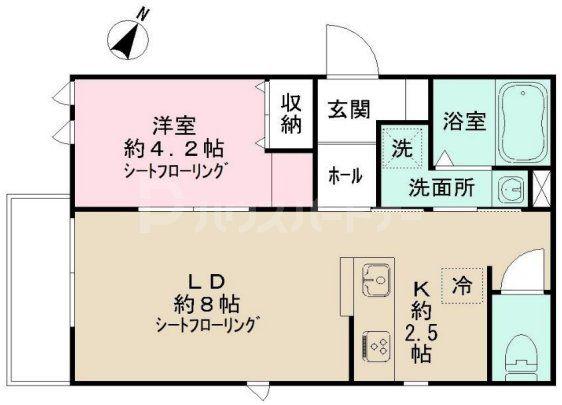 NIDO LARGO(1LDK/1階)の間取り写真