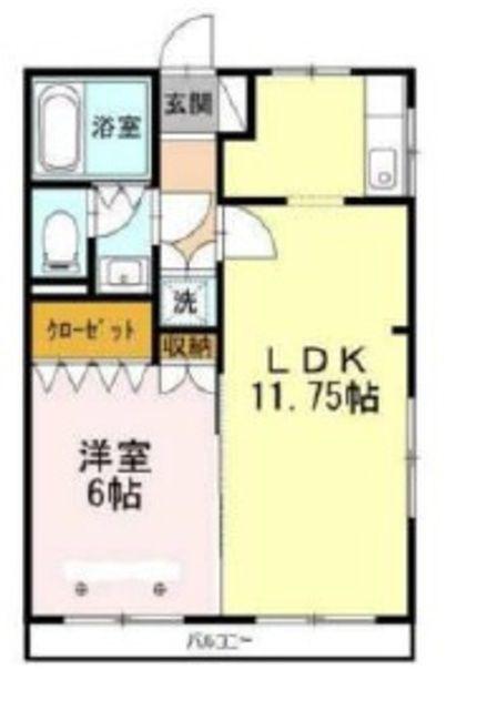 第2上原ハイツ(1LDK/2階)の間取り写真