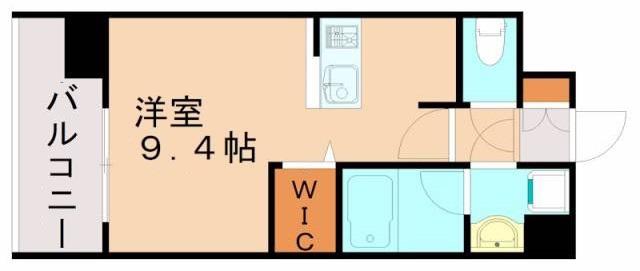 エンクレスト天神LINK(ワンルーム/4階)の間取り写真