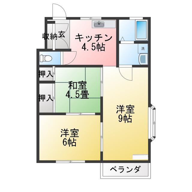 サンコーポ(3DK/1階)の間取り写真