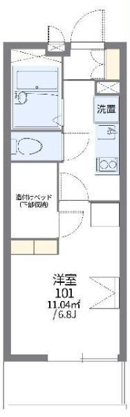 レオパレス大和田(1K/2階)の間取り写真