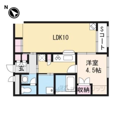 レオパレス清知(1LDK/1階)の間取り写真