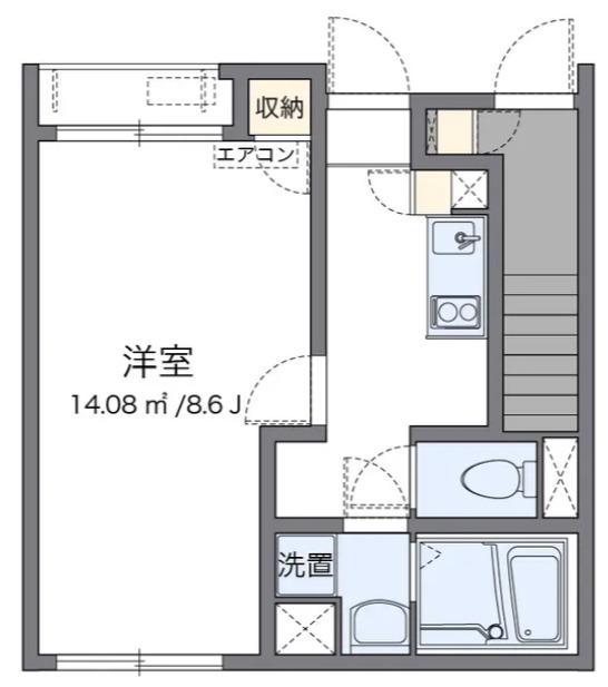 ラグレージュIV(1K/1階)の間取り写真