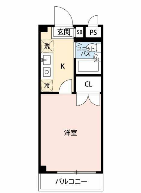 マイナビSTAYパレス西高島平(1K/2階)の間取り写真