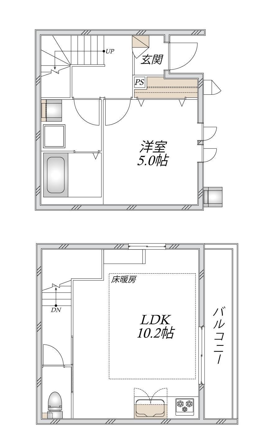 上星川2丁目メゾン(1LDK/1階)の間取り写真
